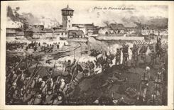 CPA Militaria Prise de Peronne Somme 