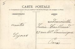 Vintage Postcard Militaria Domremy military salute in front of the house of Joan of Arc