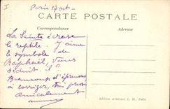 Postal Raphaello Santi dice a Raphael Sanzio Santo Margarita París Vagar del Louvre