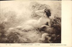 CPA Nu erotique Fautin Latour la nuit Musee du Luxembourg Paris 