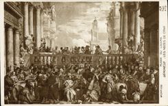 Postal París Vagar del Louvre Veronese las bodas de Cana