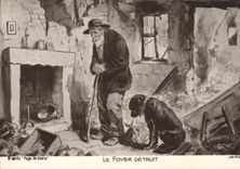 Postal el hogar destruye a Galland Perro