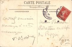 Postal Pau el castillo Tapicería de Beauvais los adioses de Enrique IV a Gabrielle de Estrees