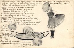 CPA Fantaisie Enfant Lapins 