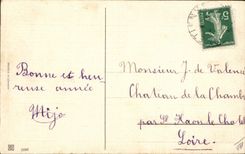 Postal Fantasia Niños Cerdo Cerdo (tarjeta toilee) feliz año nuevo