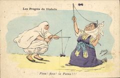 CPA Les progres du Diabolo 