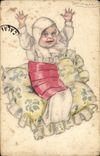 Vintage Postcard Fantasy Illustrator Mauzan Child Baby