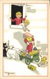 Vintage Postcard Fantasy Illustrator Marshals Children Toys