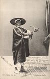 Vintage Postcard Arab Folklore Musician