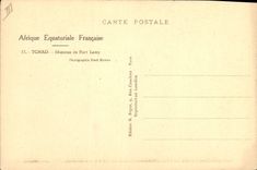 Postal Folclore África Ecuatorial Francés el Chad Músico de Fuerte Lamy