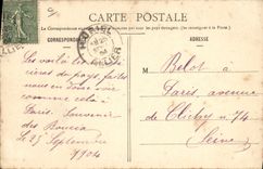 Postal Folclore Cornemuseux Bourbonnais