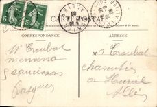 Vintage Postcard Folklore Standards of the Center the brothers Guillemain SIGNAL