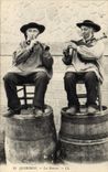 CPA Folklore Quiberon Les binious 