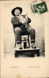 Vintage Postcard Auvergne Folklore a cabraitaire SIGNAL