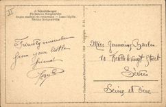 Vintage Postcard Renard Is tickled pink