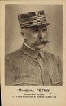 Vintage Postcard Militaria Petain Marshal Ordering in chief French Armies of North and North Is