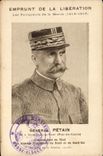 Vintage Postcard Militaria Loan of the Release Winners of the Marne General Petain