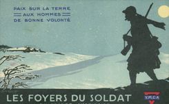 CPA Militaria Les foyers du soldat Union Franco Americaine YMCA 