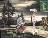 Vintage Postcard Militaria I am ready