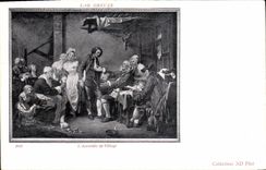 CPA Greuze L'accordee de village 