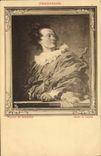 Postal Fragonard París Vagar del Louvre Figura de imaginación