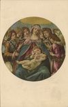 CPA Madonna Della Melagrana Botticelli 
