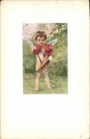 Vintage Postcard Fantasy Illustrator Child Angel Heart
