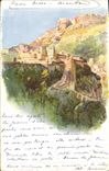 Vintage Postcard Fantasy Monaco Illustrator the palate