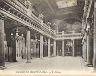 Vintage Postcard Casino of Monte Carlo the atrium