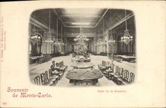 Vintage Postcard Casino Monte Carlo Room of the caster
