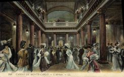 Vintage Postcard Monte Carlo Casino the atrium