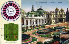 Vintage Postcard Monte Carlo Casino the casino the caster