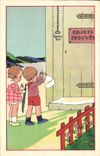 Vintage Postcard Fantasy Illustrator Marshals Children Lost property