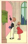 Vintage Postcard Fantasy Illustrator Marshals Children For the poor