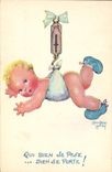 Vintage Postcard Fantasy Illustrator Mallet Child