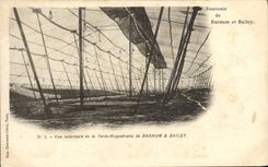 Vintage Postcard Barnum Circus and Bailey Seen interior of the tent hippodrome