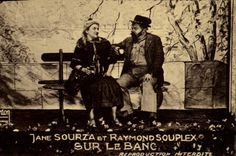 CPA Cirque Jane Sourza et Raymond Souplex sur le banc Clown Clowns 