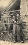 CPA Folklore Un Cornemuseux Berrichon 