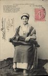 Vintage Postcard Folklore songs of Jean Branch Vielleuse