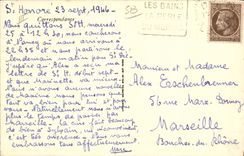 Postal Folclore St honra los Baños Pequeño Pastor Morvandeau