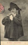 Vintage Postcard Folklore Brest Player of Bagpipe