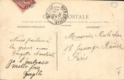 Postal Folclore Brest Jugador de Gaita