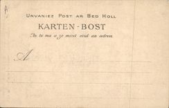 Postal Folclore Gaitas Bretonas que daba la alborada matinal el casó