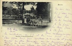 Vintage Postcard Paris Jardin of acclimation Streaks