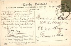 Vintage Postcard Militaria the Petain Marshal brings has Alsace the kiss of France Children