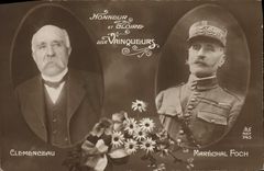 CPA Militaria Clemenceau Marechal Foch 