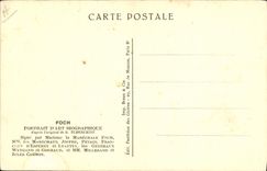 Vintage Postcard Militaria Foch Marshal of France