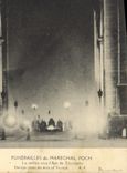 Vintage Postcard Militaria Funeral of the Foch Marshal the veillee under the Triumphal arch