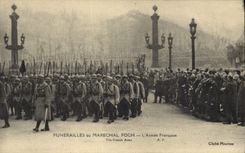 Vintage Postcard Militaria Funeral of the Foch Marshal the French Army