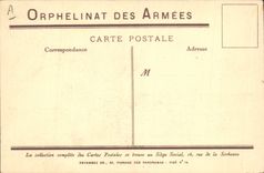 CPA Militaria Enfants orphelinat des Armees Avion Lune 